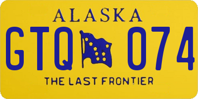 AK license plate GTQ074