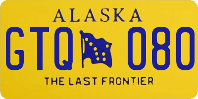 AK license plate GTQ080