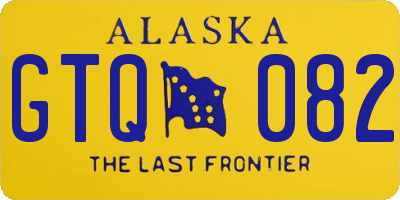 AK license plate GTQ082