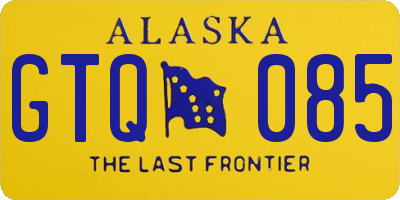 AK license plate GTQ085
