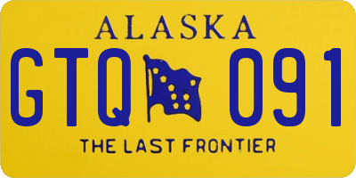 AK license plate GTQ091