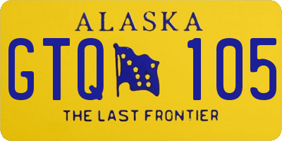 AK license plate GTQ105
