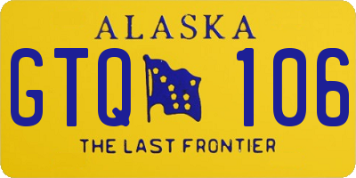 AK license plate GTQ106