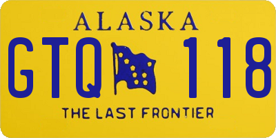 AK license plate GTQ118