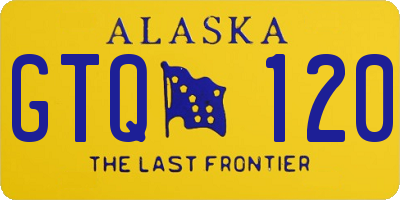 AK license plate GTQ120