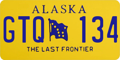 AK license plate GTQ134