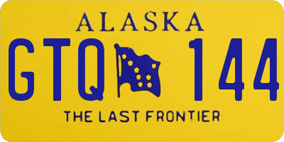 AK license plate GTQ144