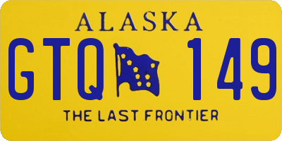 AK license plate GTQ149