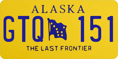 AK license plate GTQ151