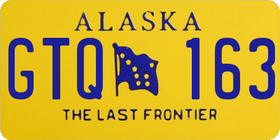 AK license plate GTQ163