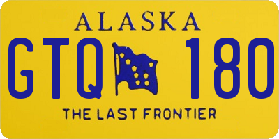AK license plate GTQ180