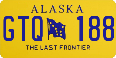 AK license plate GTQ188