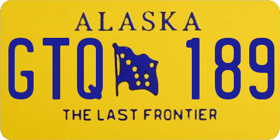 AK license plate GTQ189