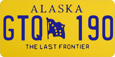 AK license plate GTQ190