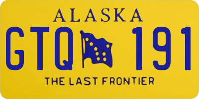 AK license plate GTQ191