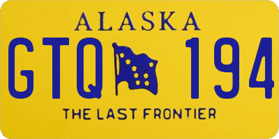 AK license plate GTQ194