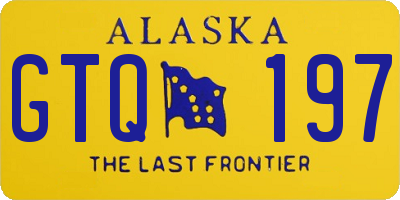 AK license plate GTQ197