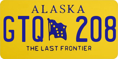 AK license plate GTQ208