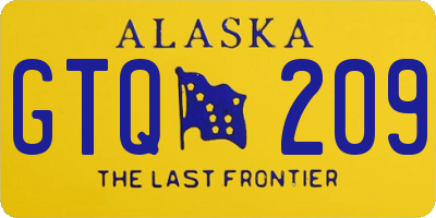 AK license plate GTQ209