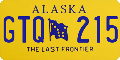 AK license plate GTQ215