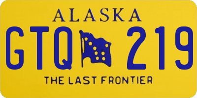 AK license plate GTQ219