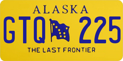 AK license plate GTQ225