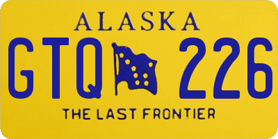 AK license plate GTQ226