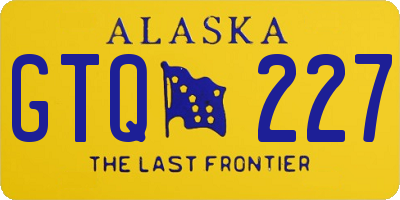 AK license plate GTQ227