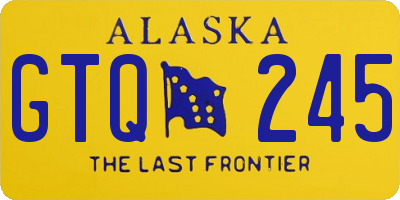 AK license plate GTQ245