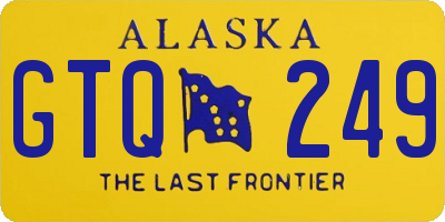 AK license plate GTQ249