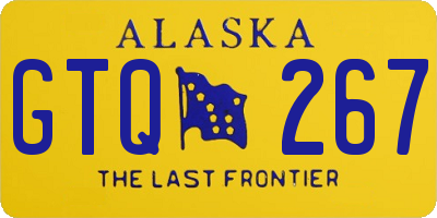 AK license plate GTQ267