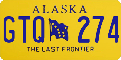 AK license plate GTQ274