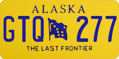 AK license plate GTQ277