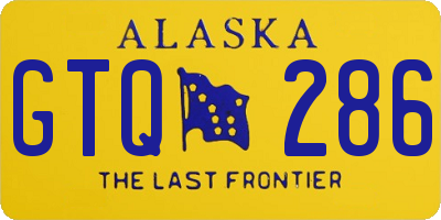 AK license plate GTQ286