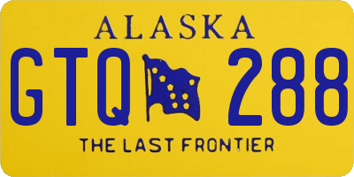 AK license plate GTQ288