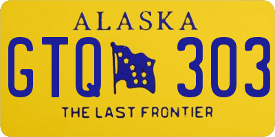AK license plate GTQ303