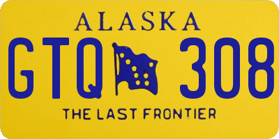 AK license plate GTQ308