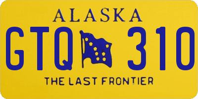 AK license plate GTQ310