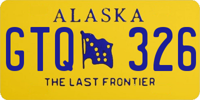 AK license plate GTQ326