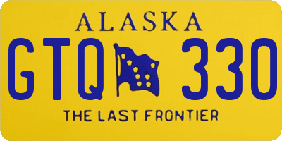 AK license plate GTQ330