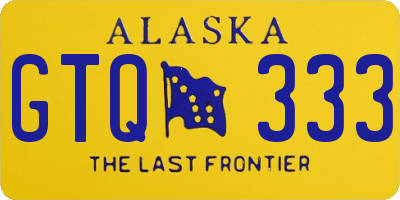 AK license plate GTQ333