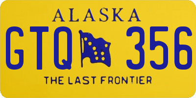 AK license plate GTQ356