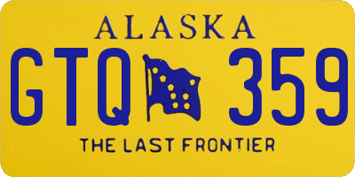 AK license plate GTQ359