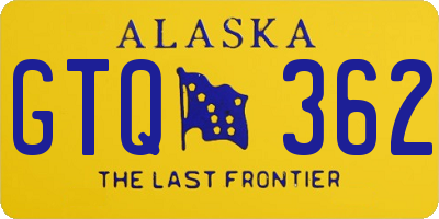 AK license plate GTQ362