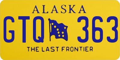 AK license plate GTQ363