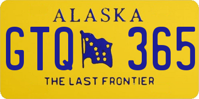 AK license plate GTQ365