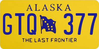 AK license plate GTQ377