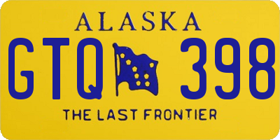 AK license plate GTQ398