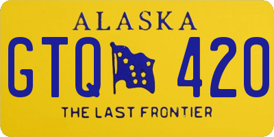 AK license plate GTQ420