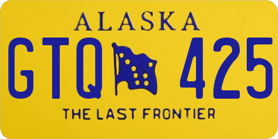 AK license plate GTQ425